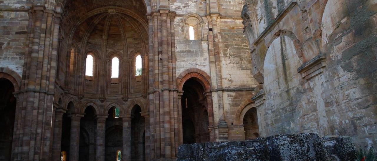 Obras en el monasterio de Moreruela.