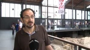 El musicòleg Jaume Ayats, autor d’’Els Segadors: de cançó eròtica a himne nacional’, i assessor de l’exposició presentada aquest dimecres al Born Centre Cultural.