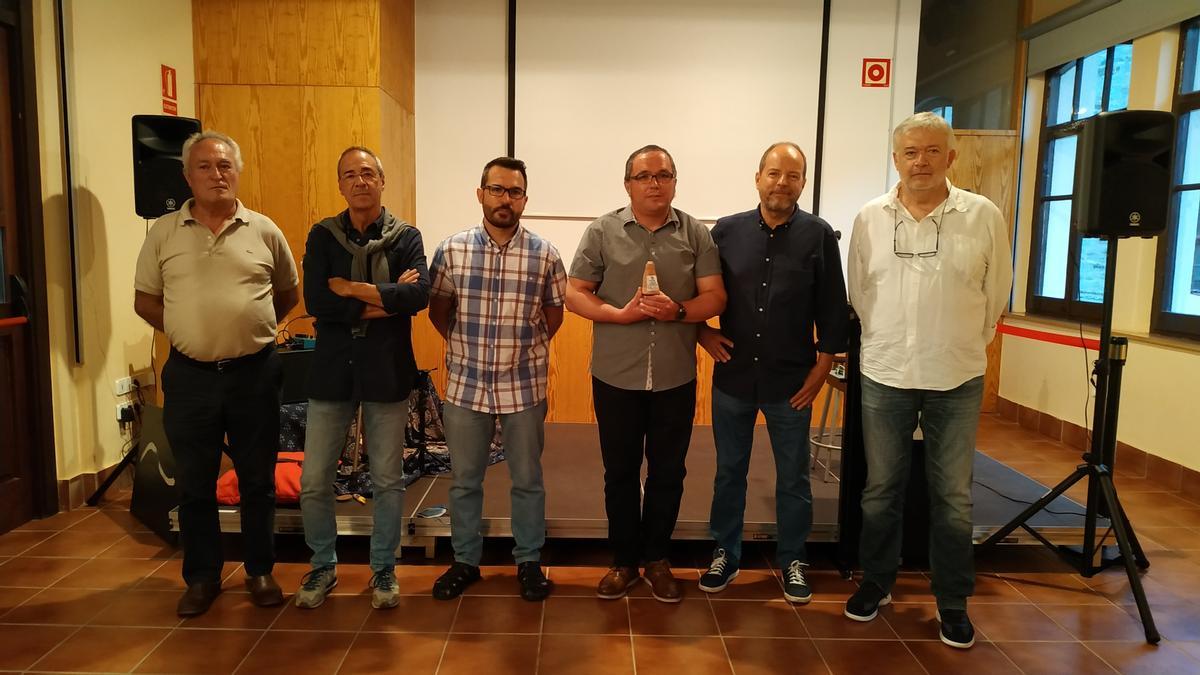 Feliu Martí, regidor de cultura de l&#039;Ajuntament de Torre de Cabdella; Ferran Rella, jurat; Marc Cortés Pastor, 3r premi; Joan Graell Piqué, 1r premi; Ramon Gallart Palau, 2n premi; Ramon Sistac, jurat.