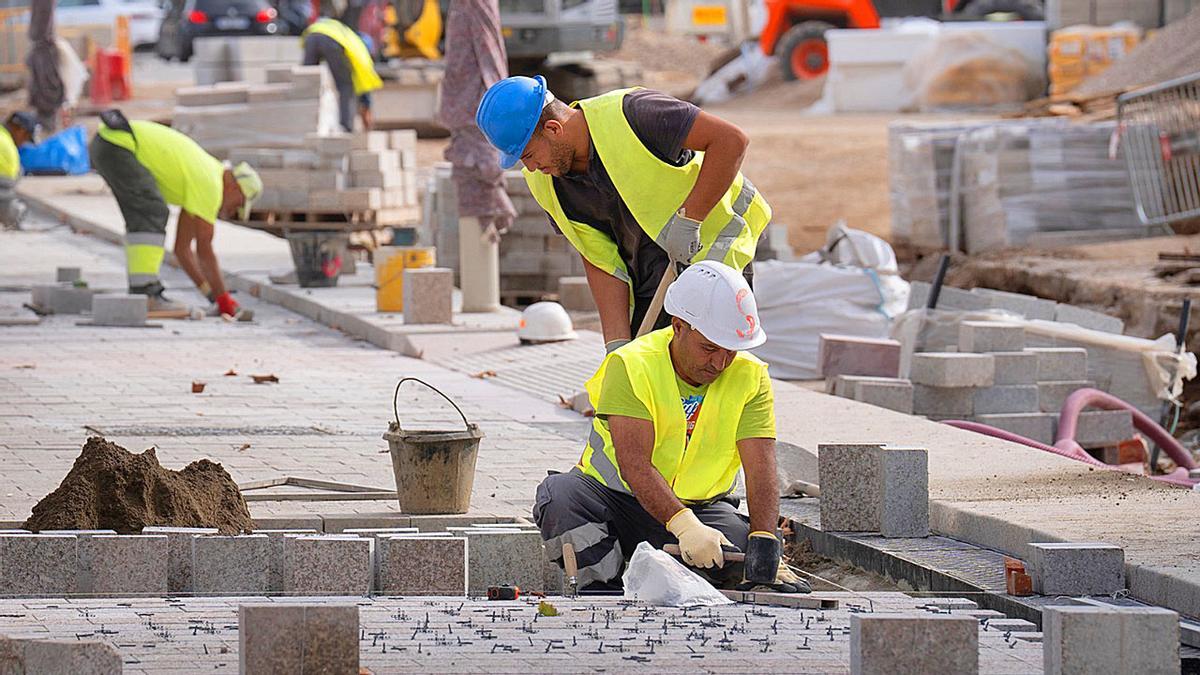 Trabajadores de la construcción.