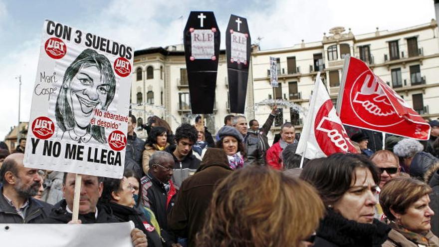 Protesta contra la reforma laboral puesta en marcha por el Gobierno.