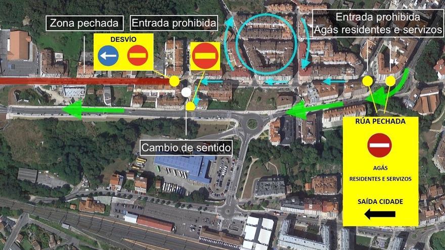 El tramo final de la avenida de Vigo se cierra dos días al tráfico por obras
