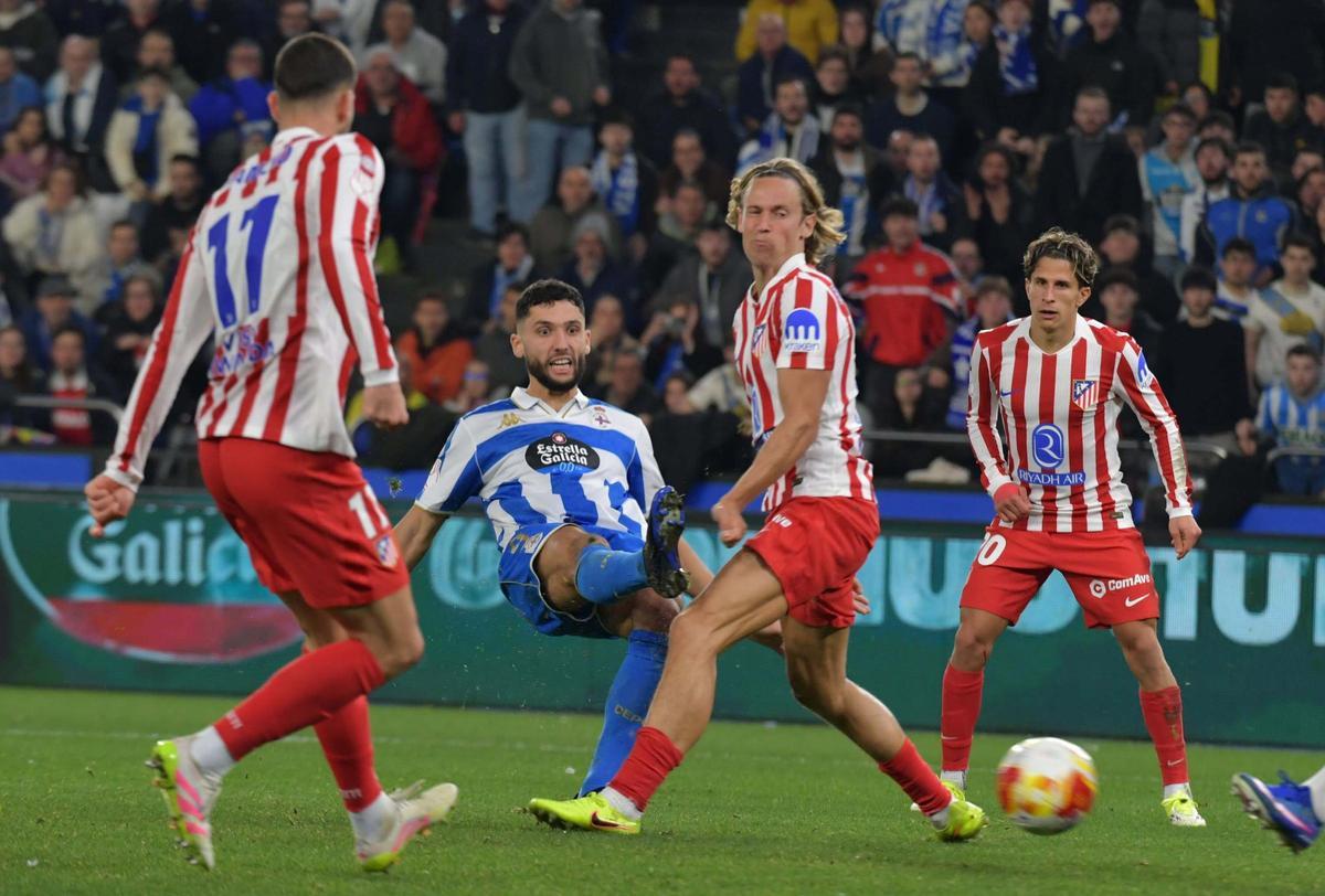 El Dépor cae con orgullo en el partido de Copa contra el Atlético de Madrid en Riazor