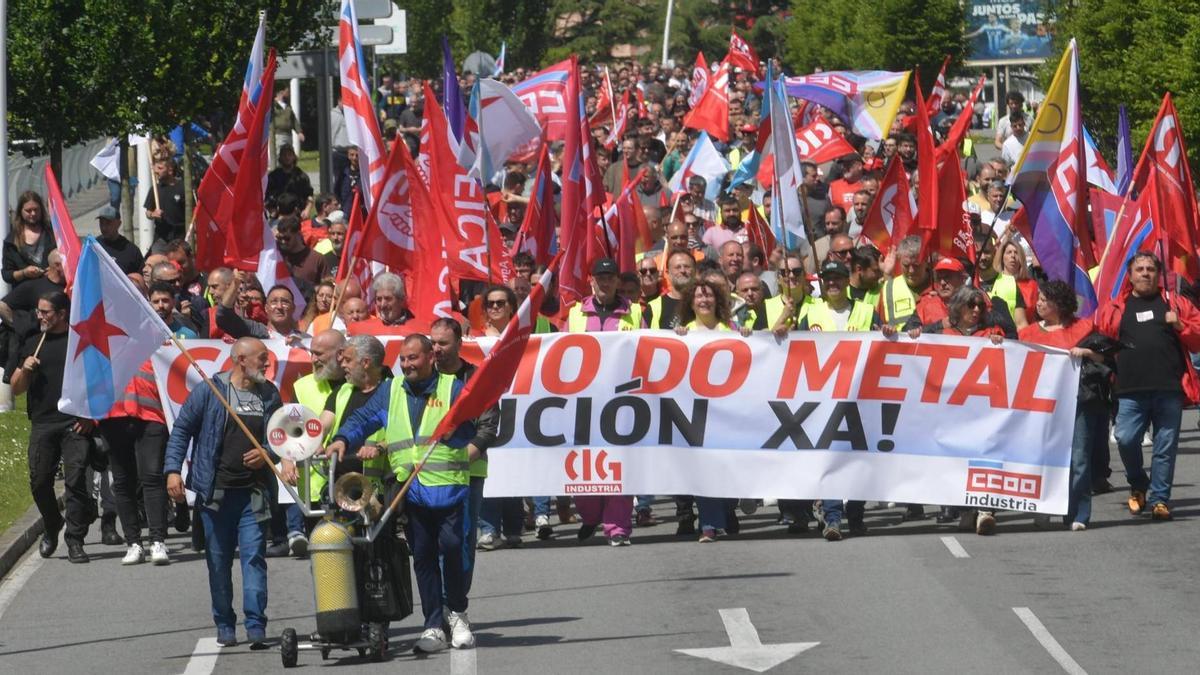 Imagen de la manifestación de los trabajadores del metal de la pasada semana.