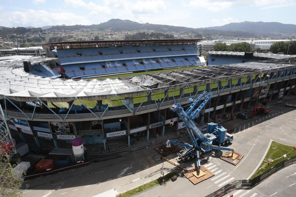 Continúan las obras en la Tribuna de Balaídos