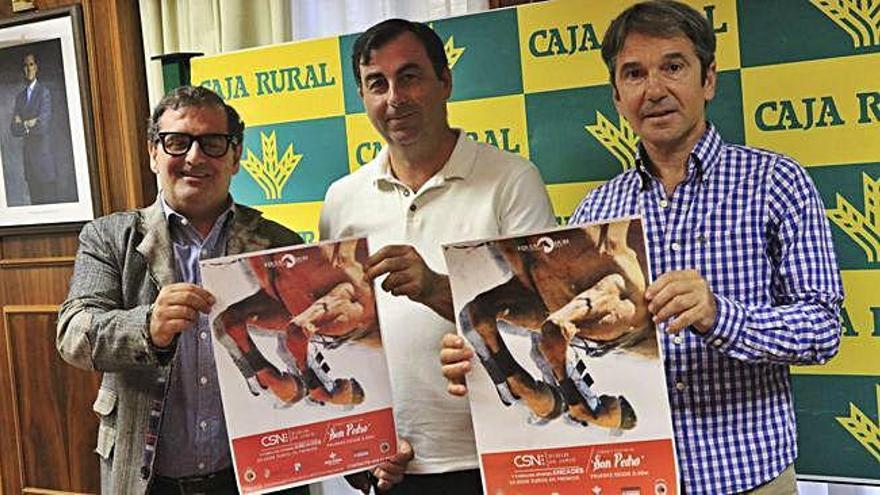 Narciso Prieto, Nacho Taramona y Jesús Garmendia durante la presentación del torneo.