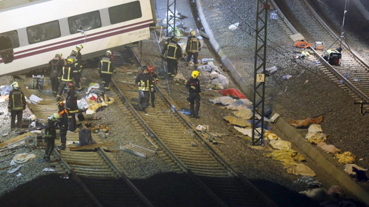 Imágenes del accidente de tren de Santiago