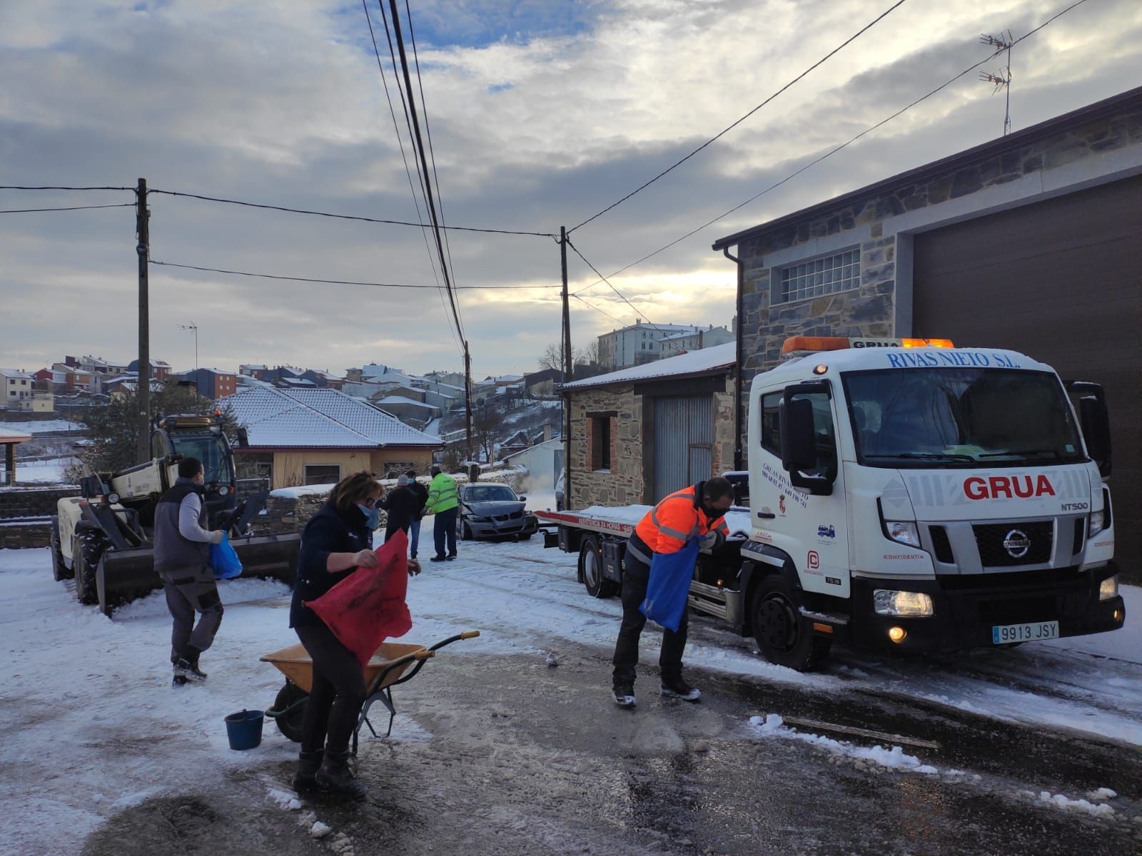 La nieve del temporal Filomena llega a Aliste