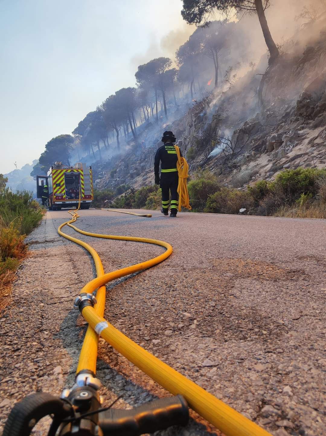 Imágenes del incendio en la Sierra de Mijas