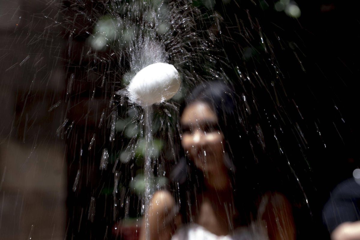 Barcelona 20/06/2025 Lou com balla, ahora con agua nuevamente. en la foto, el Museu Marés Fotografía de Ferran Nadeu