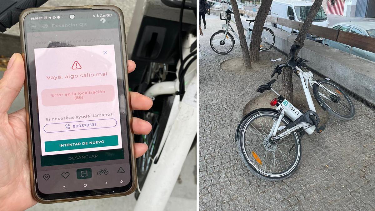 La app de Bicimad está rota y las bicicletas están abandonadas