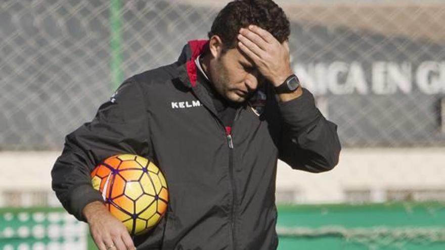 Rubén Baraja, durante el entrenamiento.