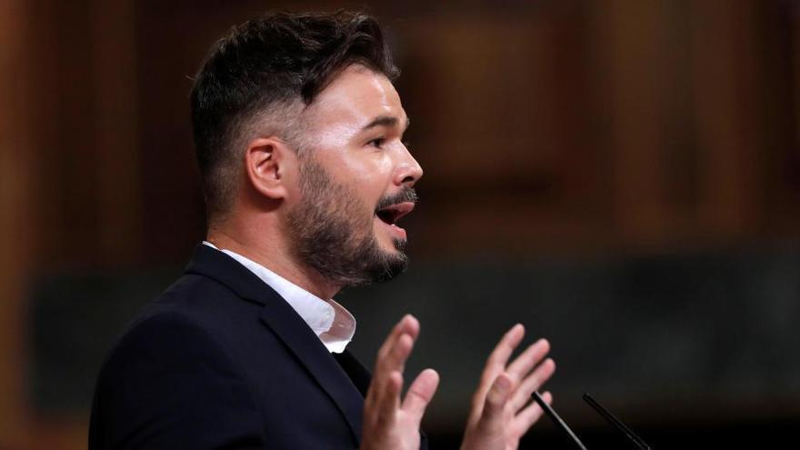 Gabriel Rufián, portavoz de ERC en el Congreso.