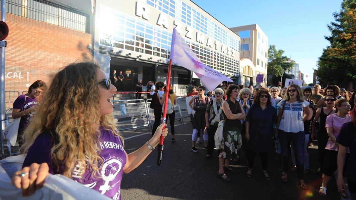 Protesta en la sala Razzmatazz