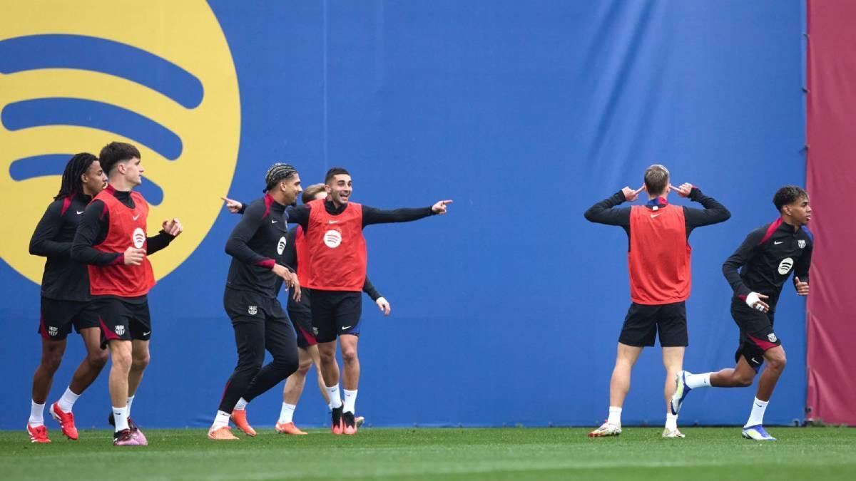 El Barcelona se prepara para su partido ante Las Palmas.