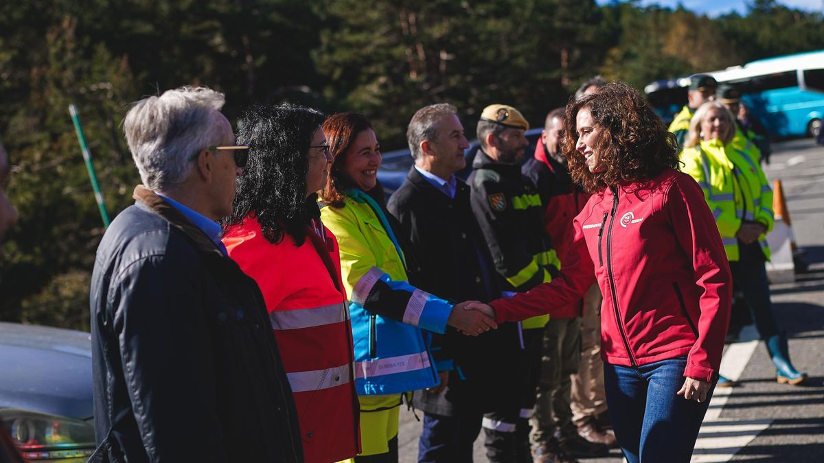 Isabel Díaz Ayuso durante la presentación del Plan de Inclemencias Invernales 2023/2024 de la Comunidad de Madrid