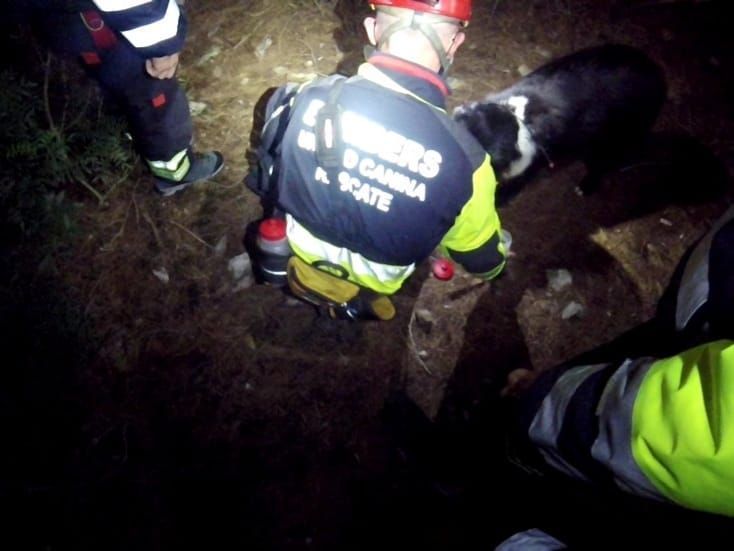 Complicado rescate con perros de dos excursionistas en Ibiza