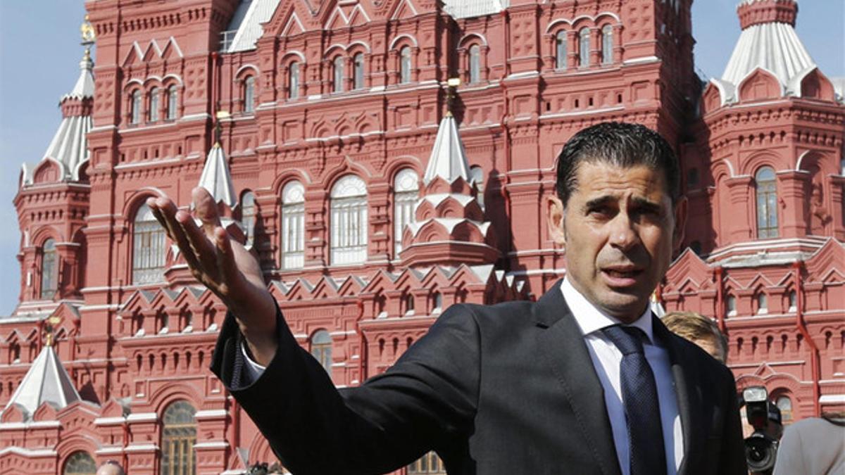 Fernando Hierro, en un acto promocional del Mundial de 2018 en Rusia