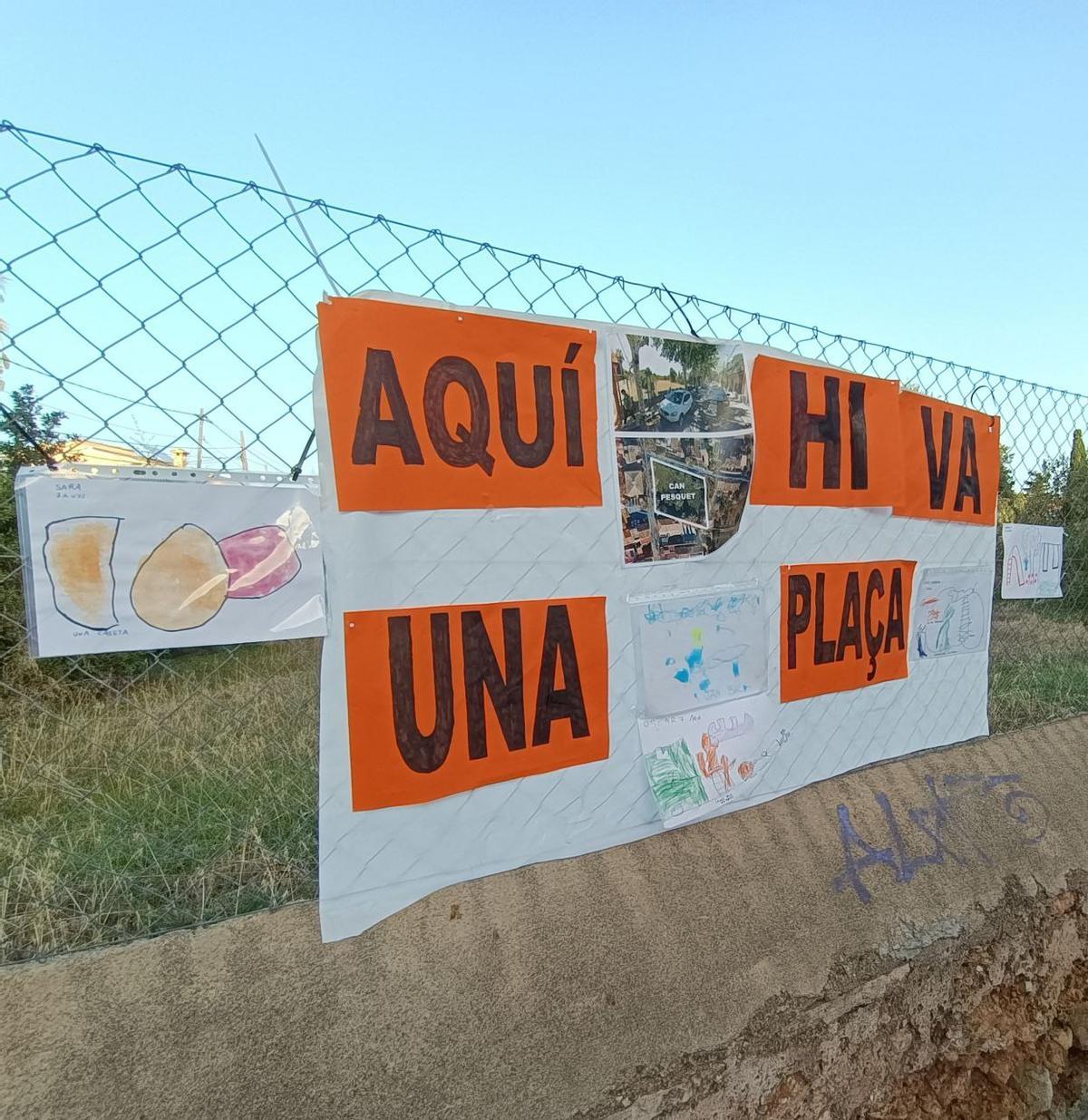 Se realizó un mural donde se imagina la plaza pública que Son Sardina desea