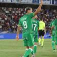 Arana, celebrando su gol contra el Tenerife