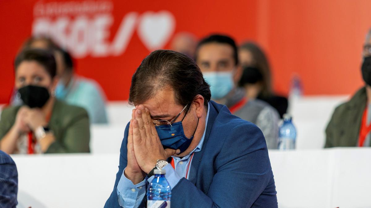 Guillermo Fernández Vara, ayer en el congreso regional del PSOE en Mérida.