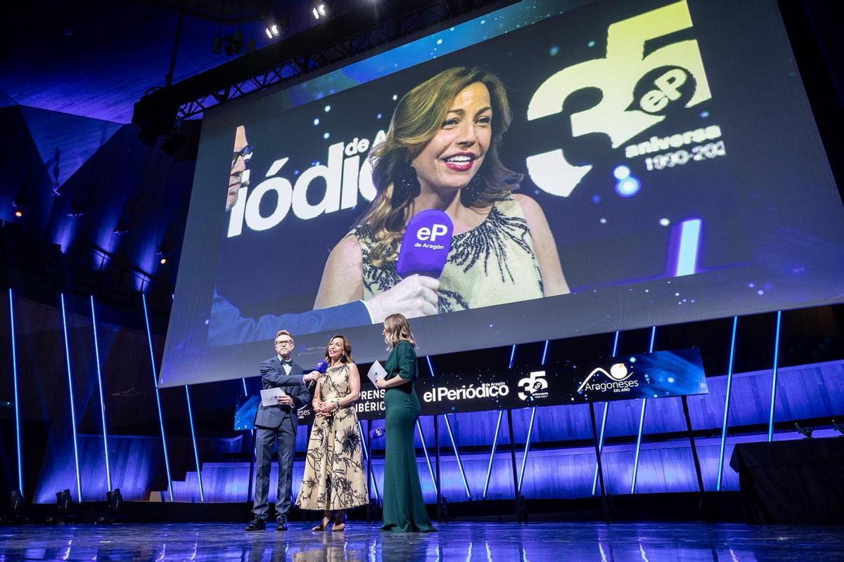 Natalia Chueca, en el escenario, durante un momento de la gala.