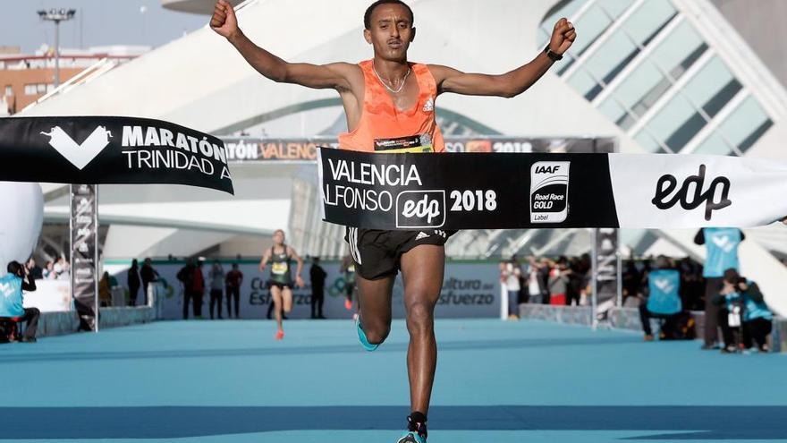 Leul Gebresilase, actual recordman del Maratón de Valencia.