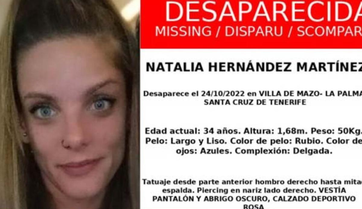 La desaparecida Natalia Hernández