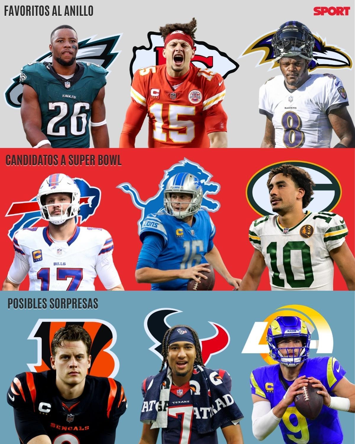 Candidatos a la Super Bowl