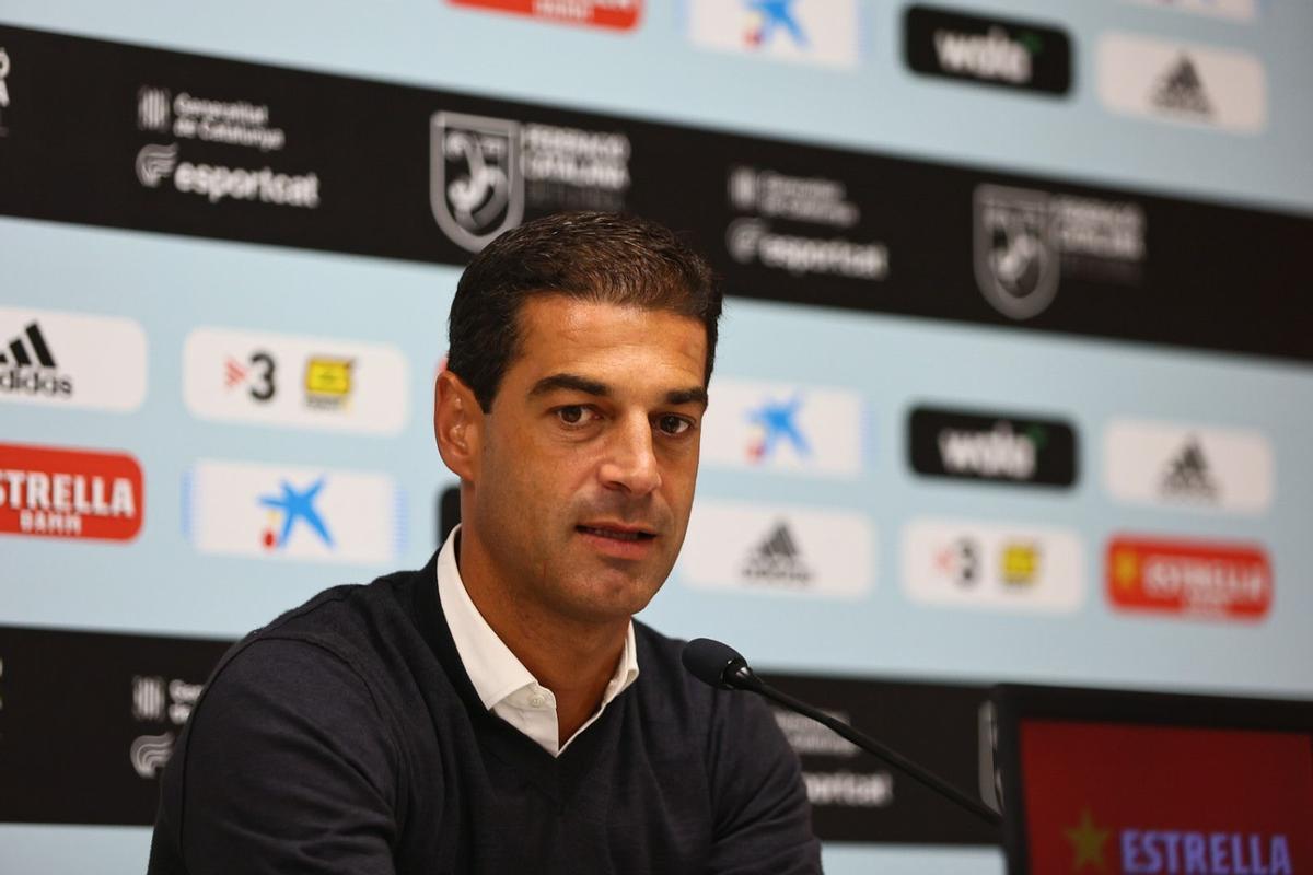 Gerard López durante una rueda de prensa con la selección catalana