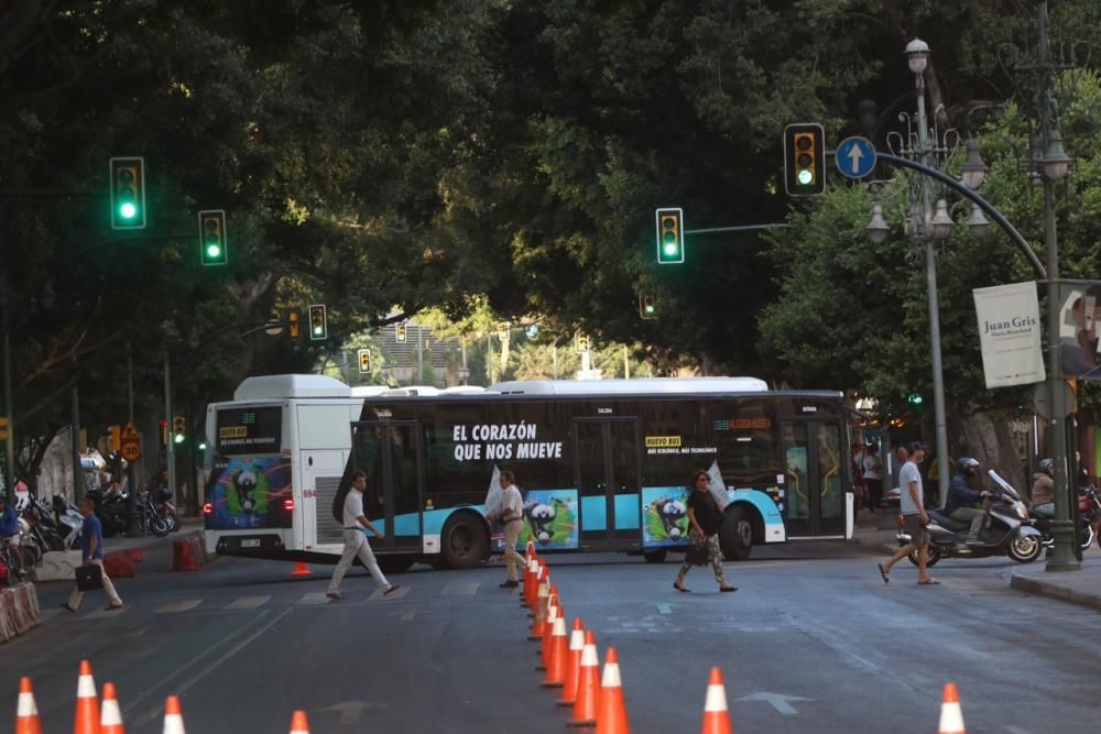 Corte de tráfico en la Alameda y el Parque.