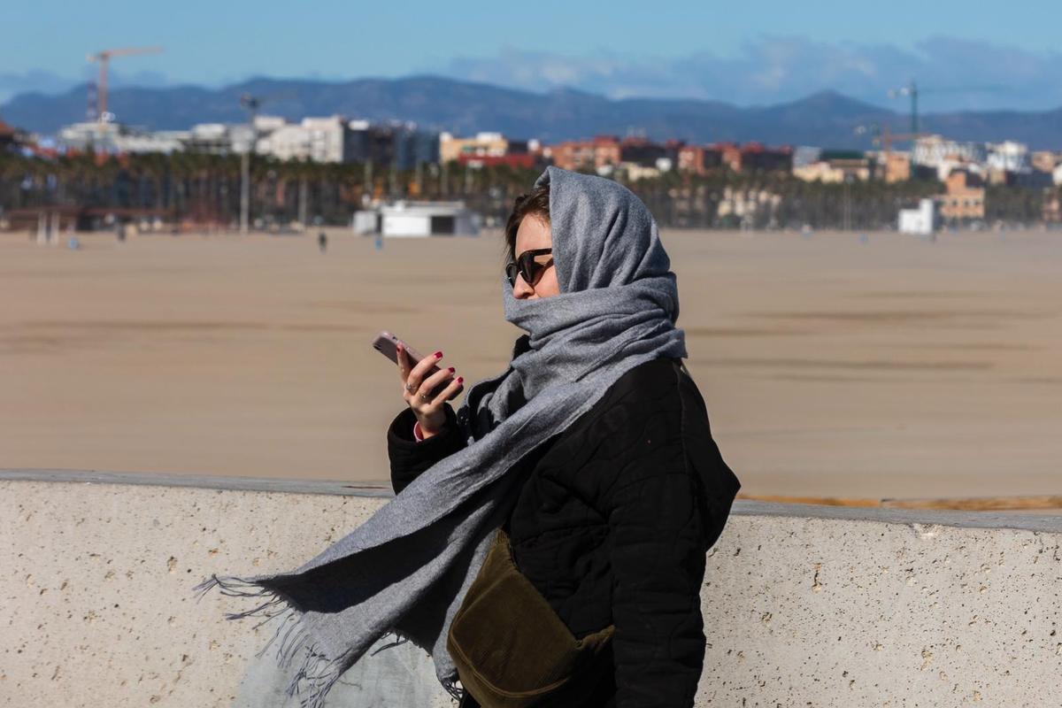 Temporal de viento en València