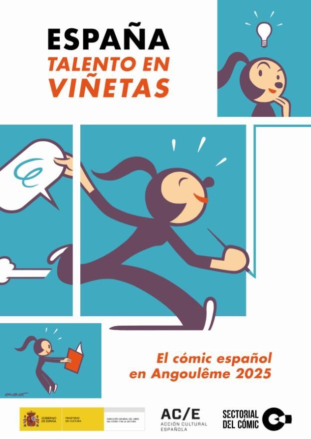 El cartel de la participación de España diseñado por Max.