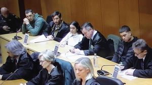 Acusados durante la lectura del veredicto.