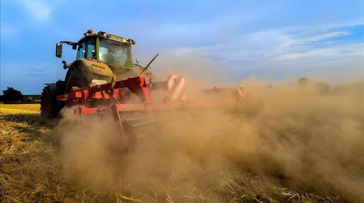 undefined44405925 kvl05  kevelaer  germany   21 07 2018   dust rises up as a f180912211845