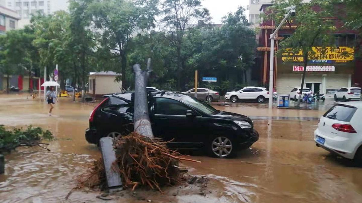 Heavy floods in Central China Zhengzhou