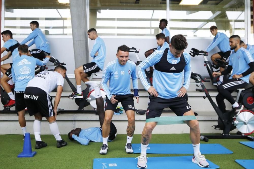 El Celta continúa los entrenamientos de pretemporada en A Madroa