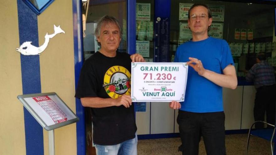 L&#039;Anxova Milionària reparteix 71.230 euros a la BonoLoto