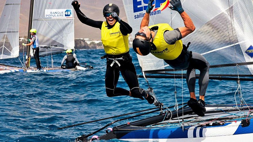 Tara Pacheco y Florian Trittel se bañan en oro en Lanzarote