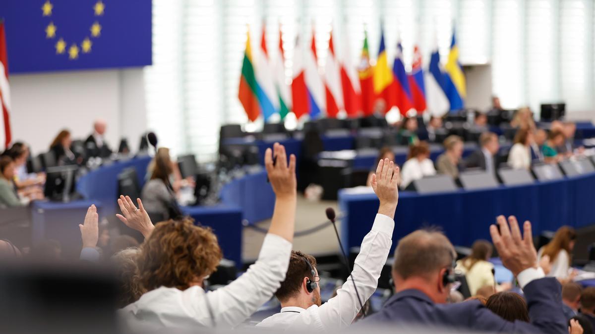 Votació del ple del Parlament Europeu d'Estrasburg