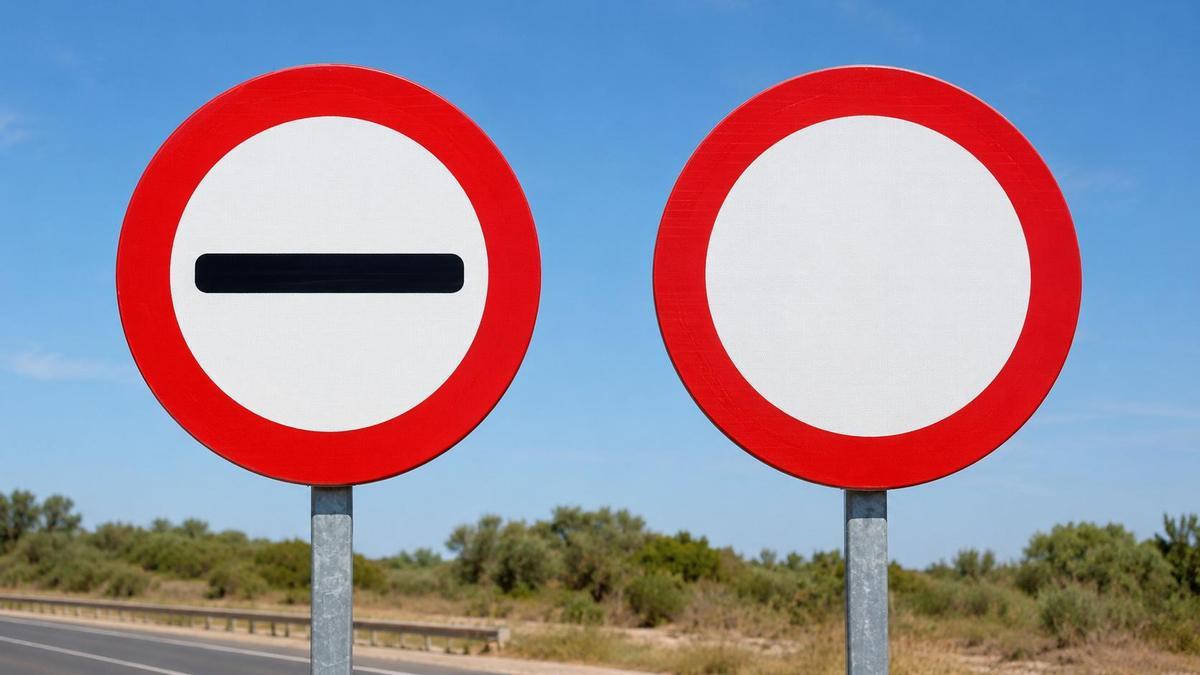 Estas dos señales de la DGT suelen confundirse pero no significan lo mismo