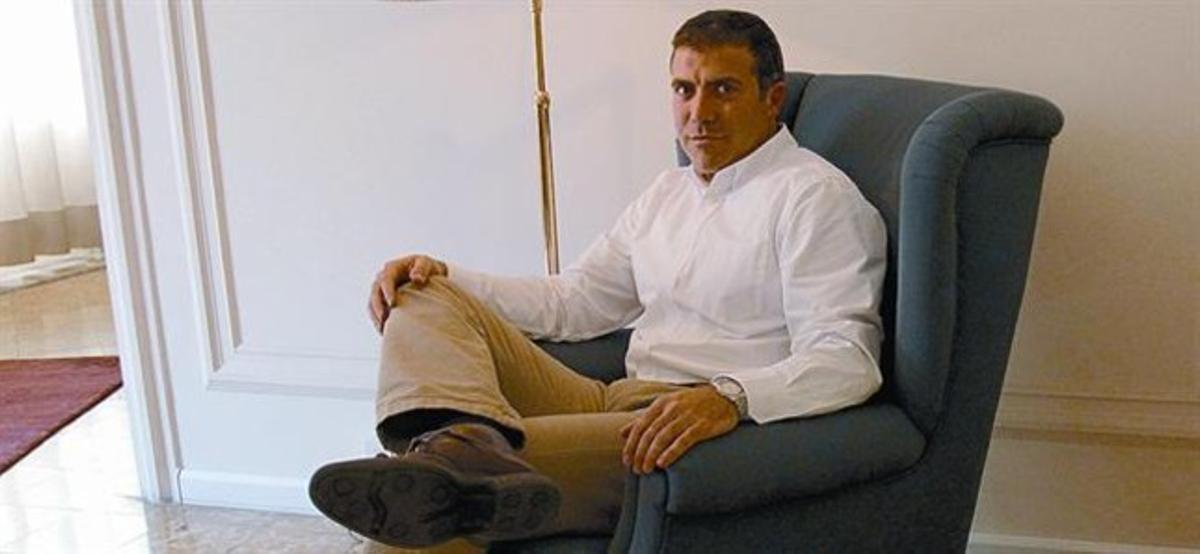 Francesc Serés, la setmana passada a la seu de l’editorial Quaderns Crema.