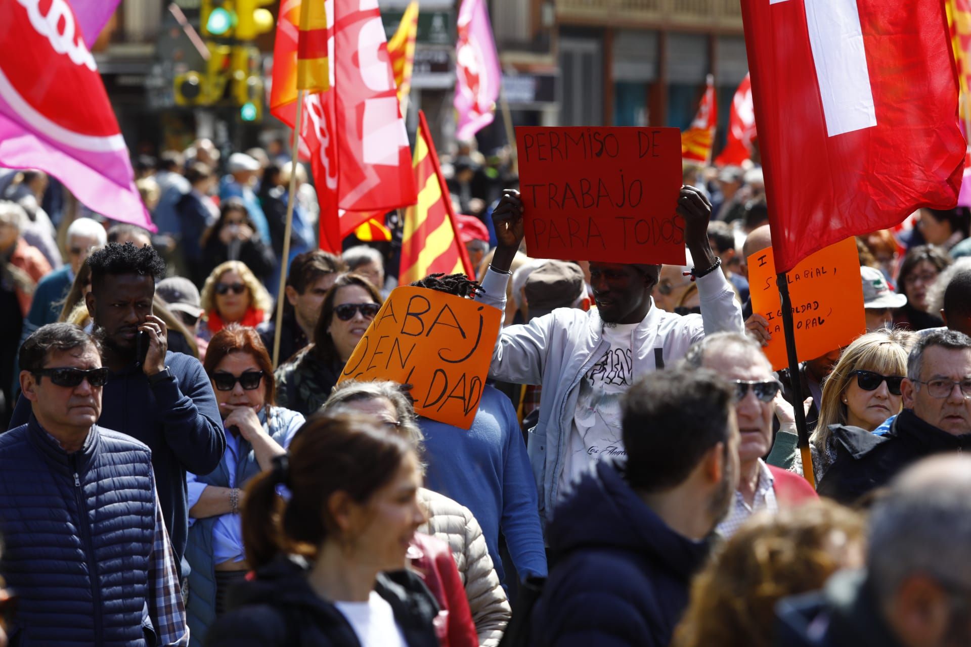 Manifestación del 1º de Mayo en Zaragoza