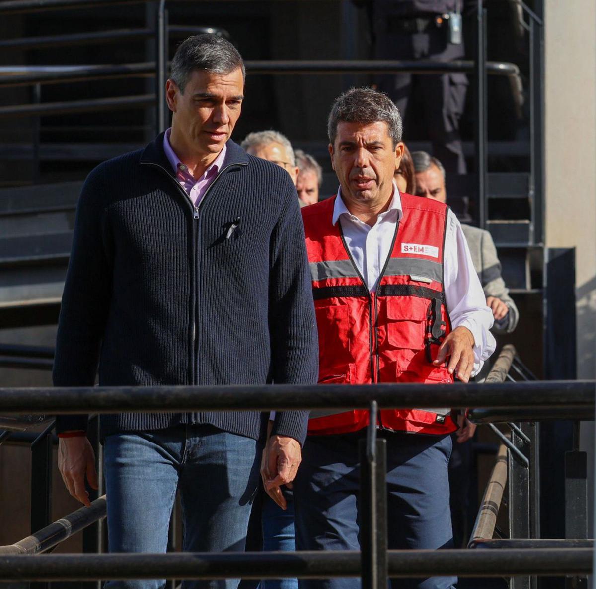 Mazón i Sánchez mostren cooperació i es distancien de les crítiques de Feijóo