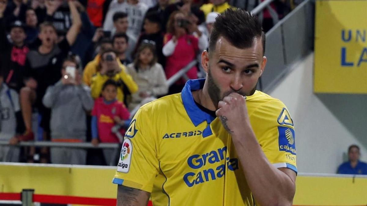 Jesé, en el día de su presentación en el Estadio Gran Canaria