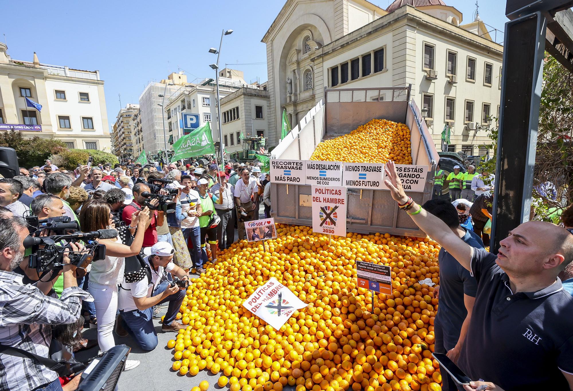 Los agricultores dictan sentencia: el recorte del Tajo-Segura nos lleva a la ruina y la clase política no ha hecho nada