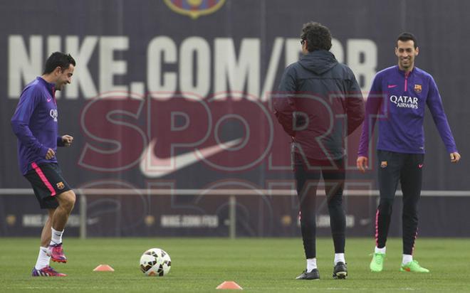 Entreno del FC Barcelona antes del clásico