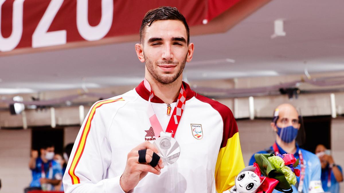 Sergio Ibáñez, subcampeón paralímpico de judo categoría -66 kg.