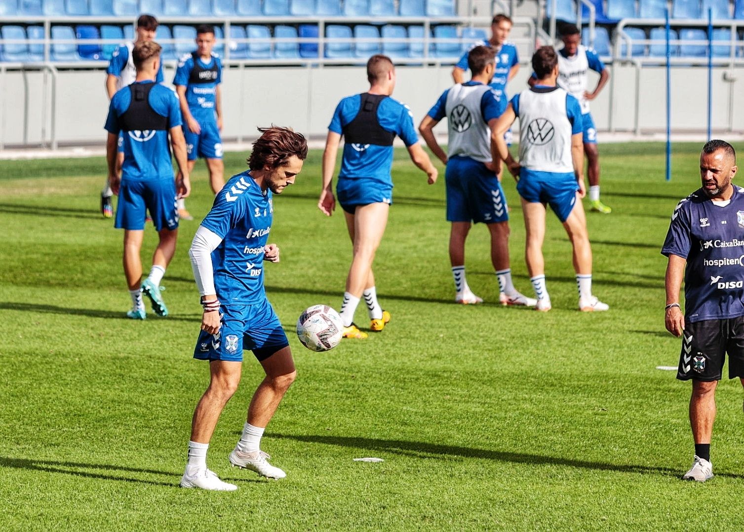 Entrenamiento del CD Tenerife antes del derbi canario