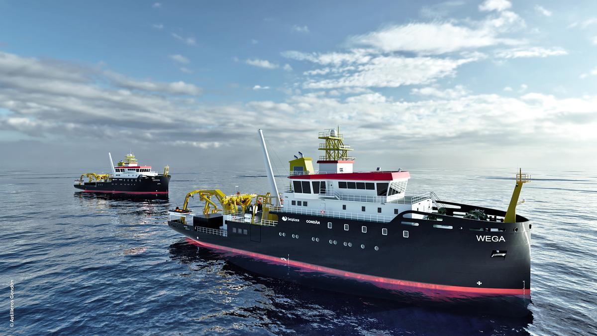 Recreación del futuro «Wega» y del «Deneb», que fabricará Gondán